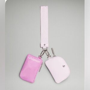 Lululemon Dahlia Mauve/ Meadowsweet pink dual wristlet